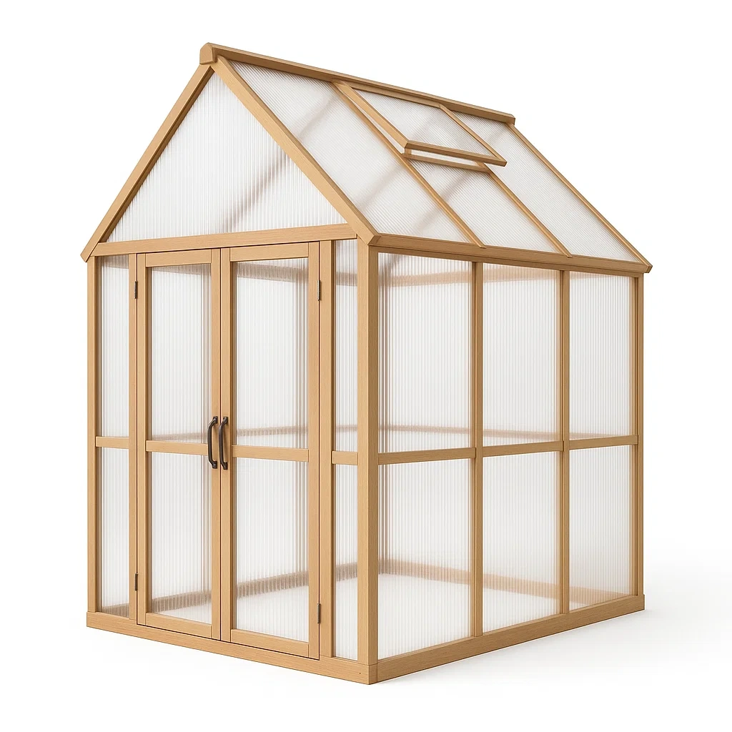 Serra in legno con pannelli in policarbonato 185x190x123 cm