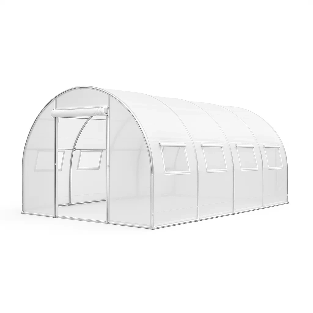 Serra tunnel in PVC con struttura in acciaio zincato 600x300x200 cm