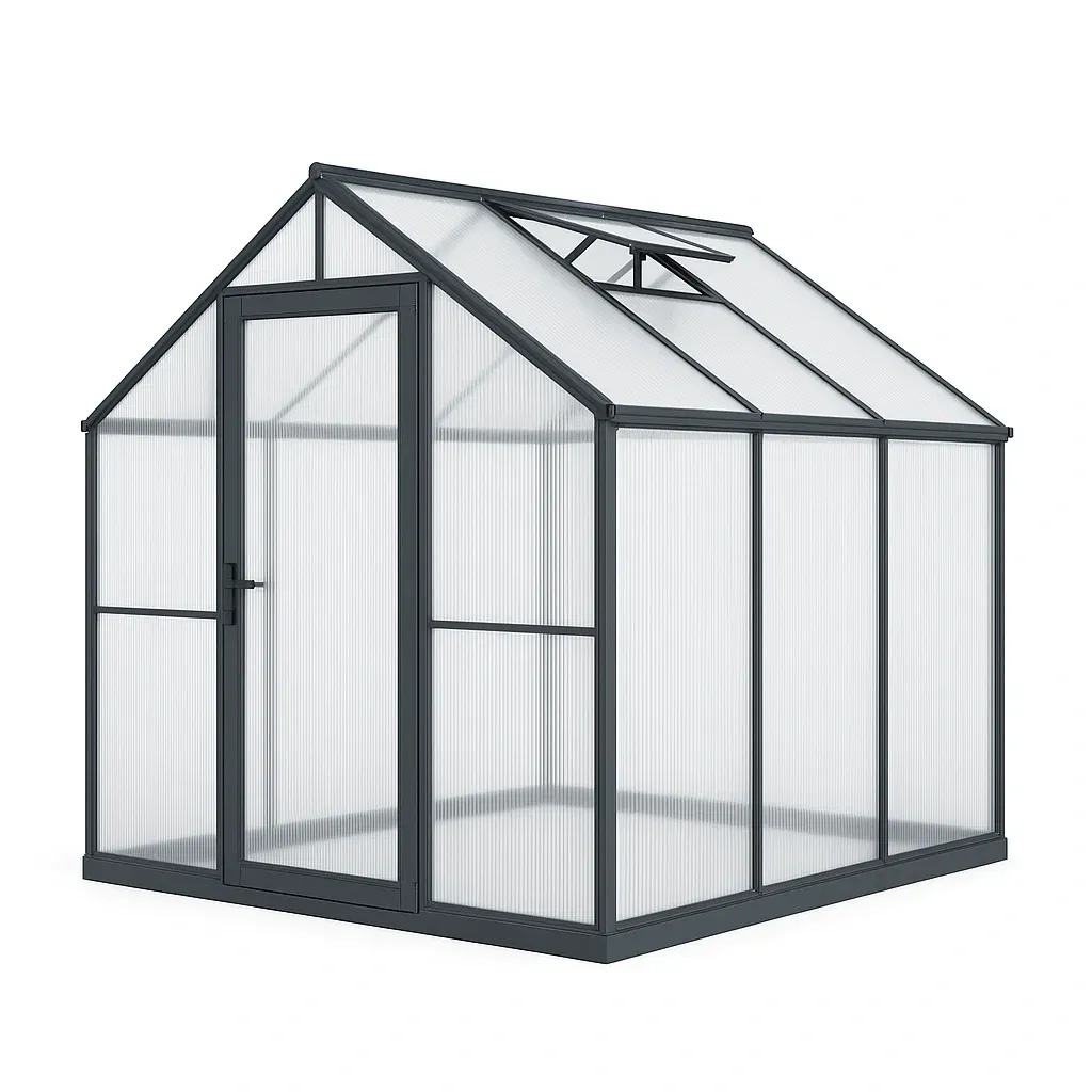 Serra in alluminio e policarbonato grigio