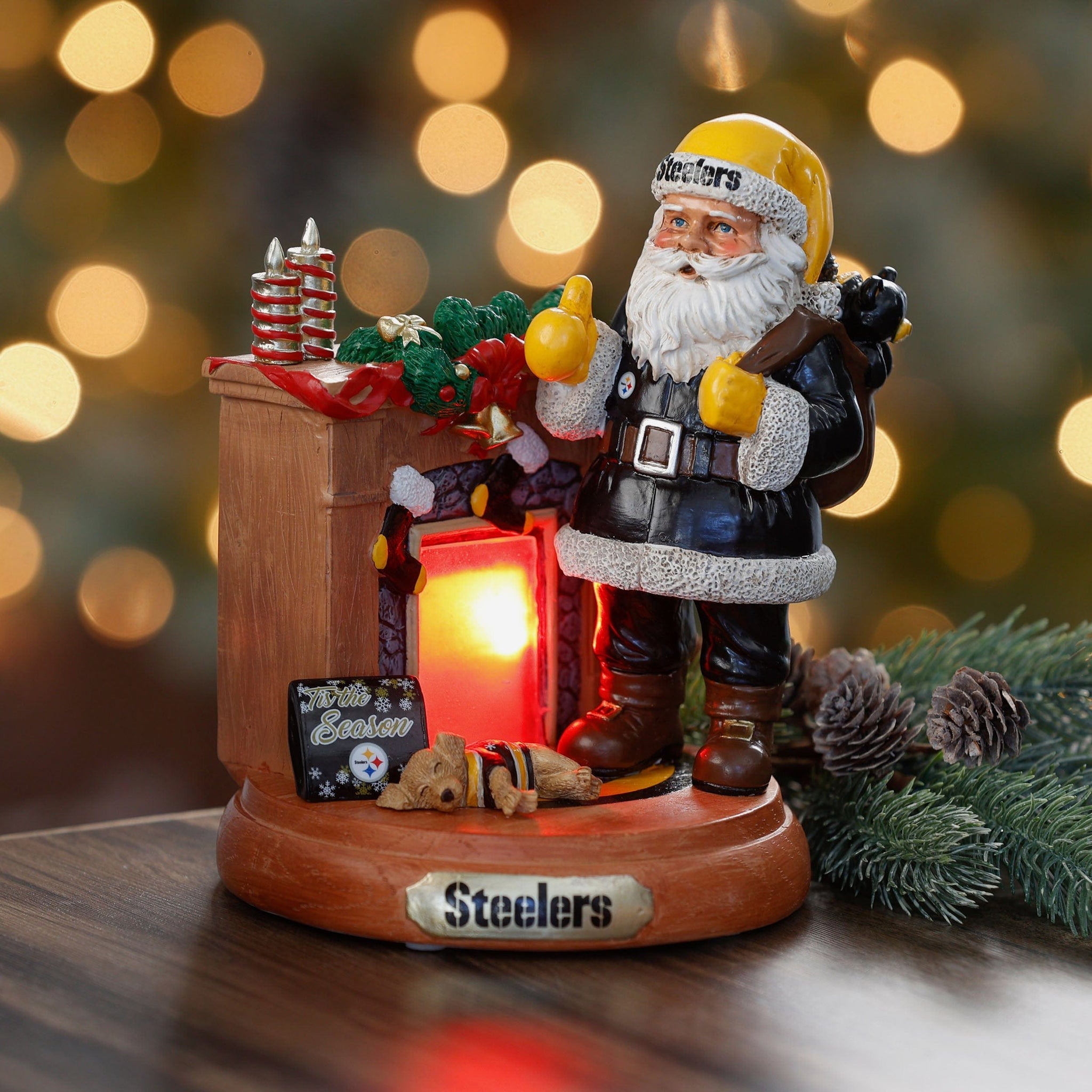 🏈NFL Team Santa Fireplace Figurine