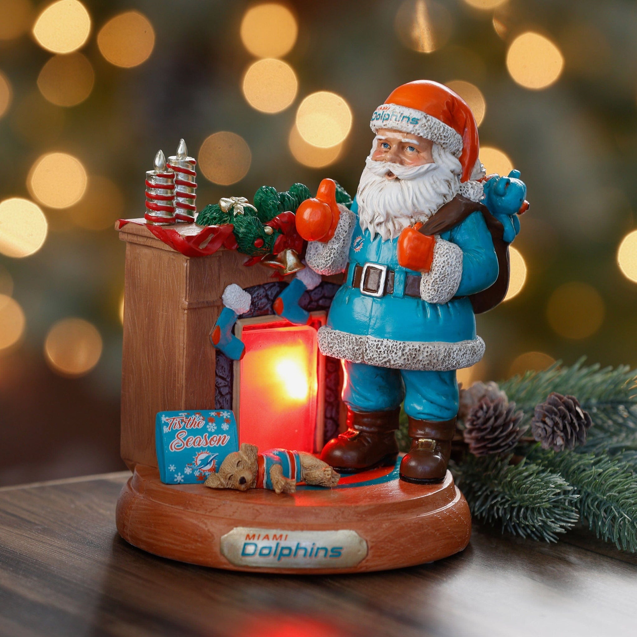 🏈NFL Team Santa Fireplace Figurine