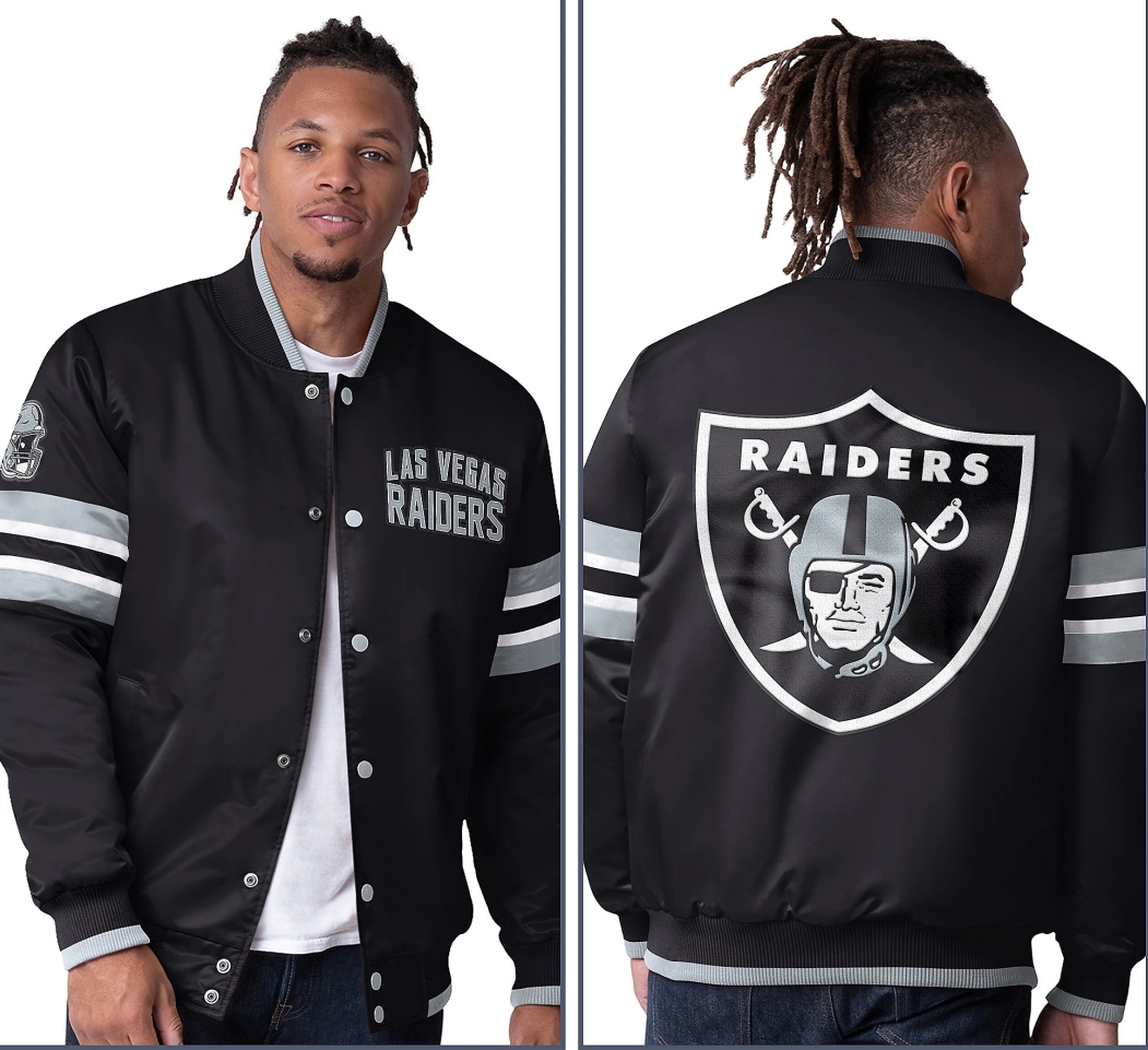 💝💝Last day of clearance!!💝Buy 2 Get 4 Free✨Starter Satin Twill Snap Front Jacket