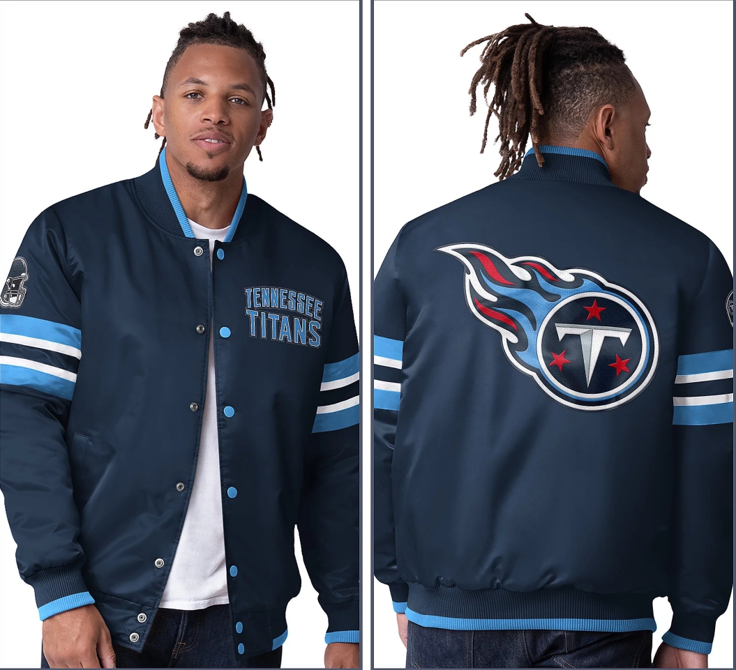 💝💝Last day of clearance!!💝Buy 2 Get 4 Free✨Starter Satin Twill Snap Front Jacket