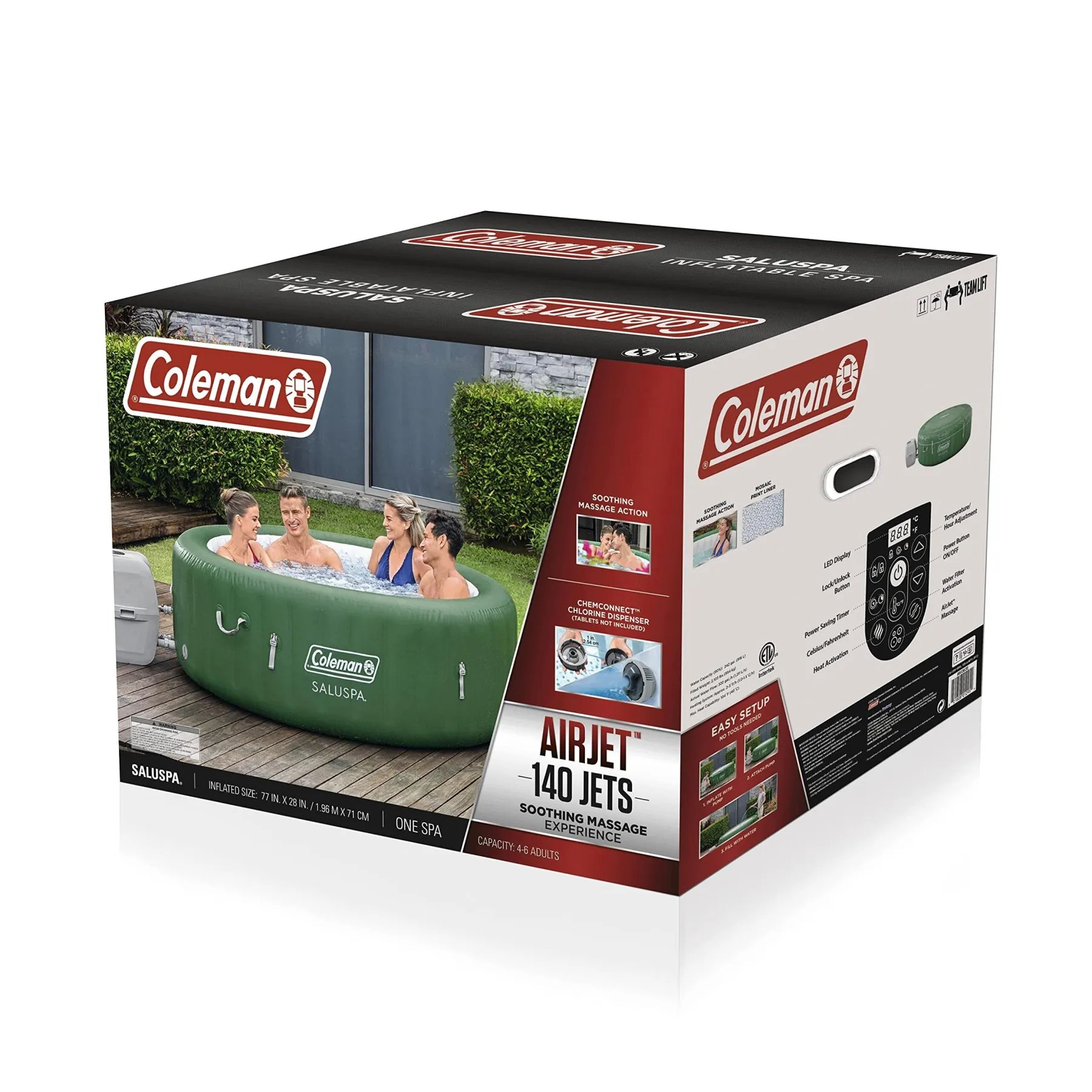 💝Soon to be sold out!!💝Buy 1 get 1 free🔥Coleman Inflatable Spa Hot 🛀Tub 4-6 Person
