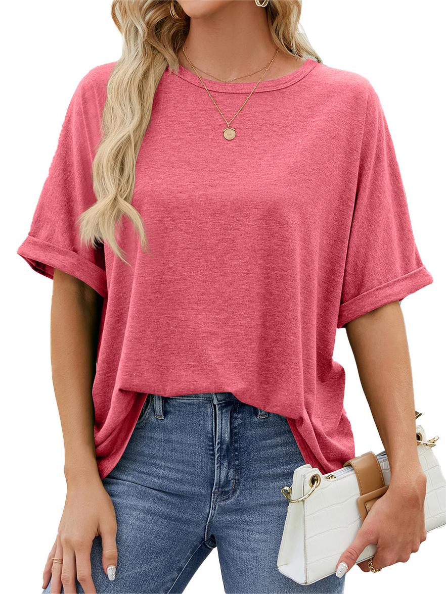 ⏰Hot Sale-Women's Oversized Basic Crew Neck Casual T-Shirt