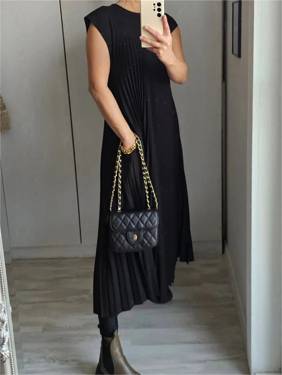 Women's Pleated Simple Elegant Dress(Buy 2 Free Shipping)