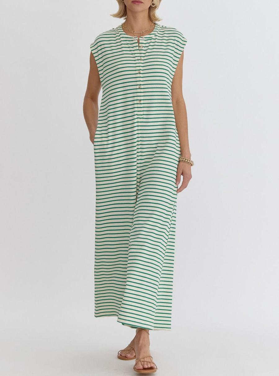 Stripe Wide Leg Jumpsuit