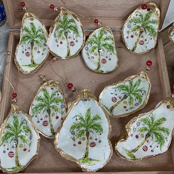 🎄Oyster Shell Art Ornament | Christmas gift🎁