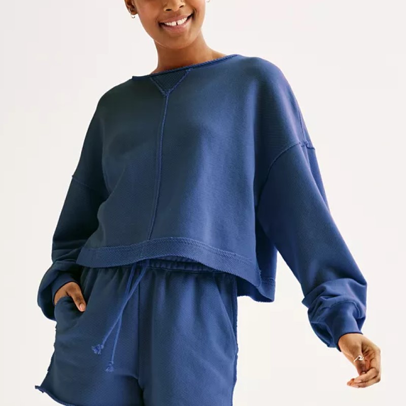 Cropped Athleisure Sweatshirt Set✨Buy 2 Free Shipping