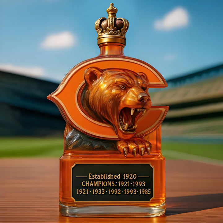 Chicago Bears NFL Champs Whiskey Bottle