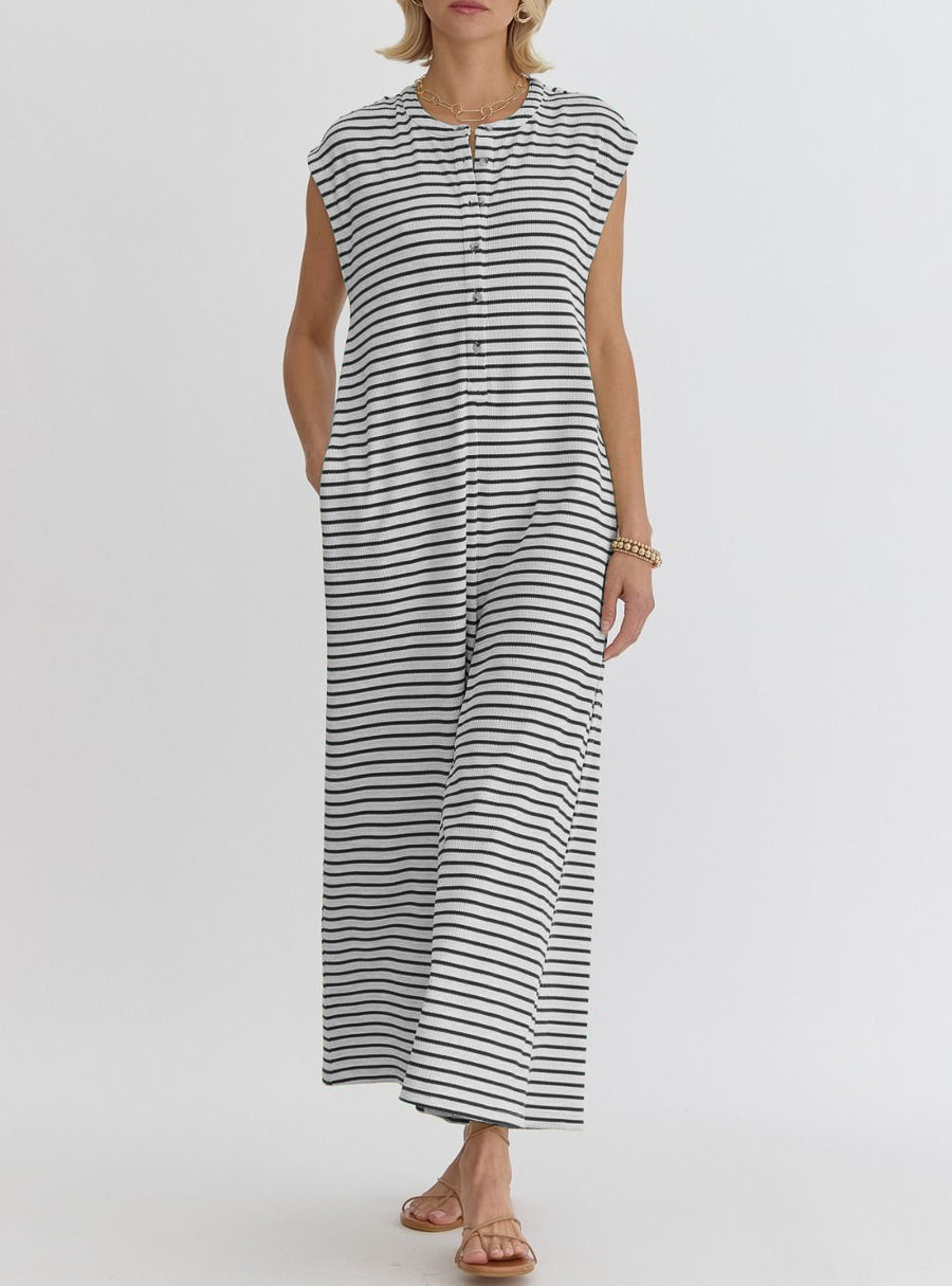 Stripe Wide Leg Jumpsuit