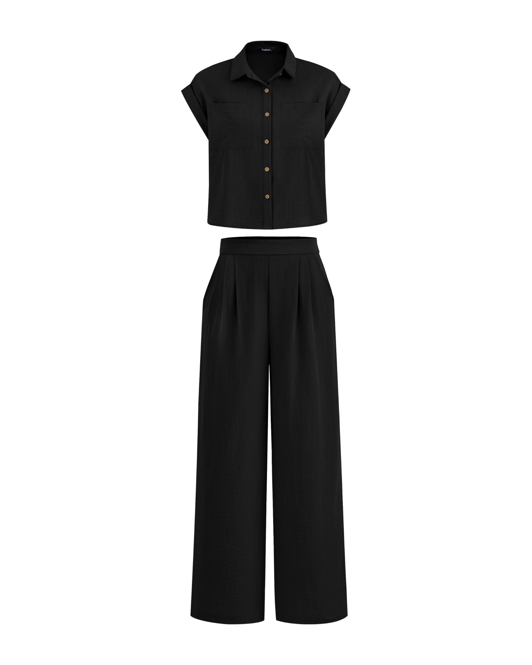 Women's Button Down Shirt Pants Two Piece Set✨Buy 2 Free Shipping