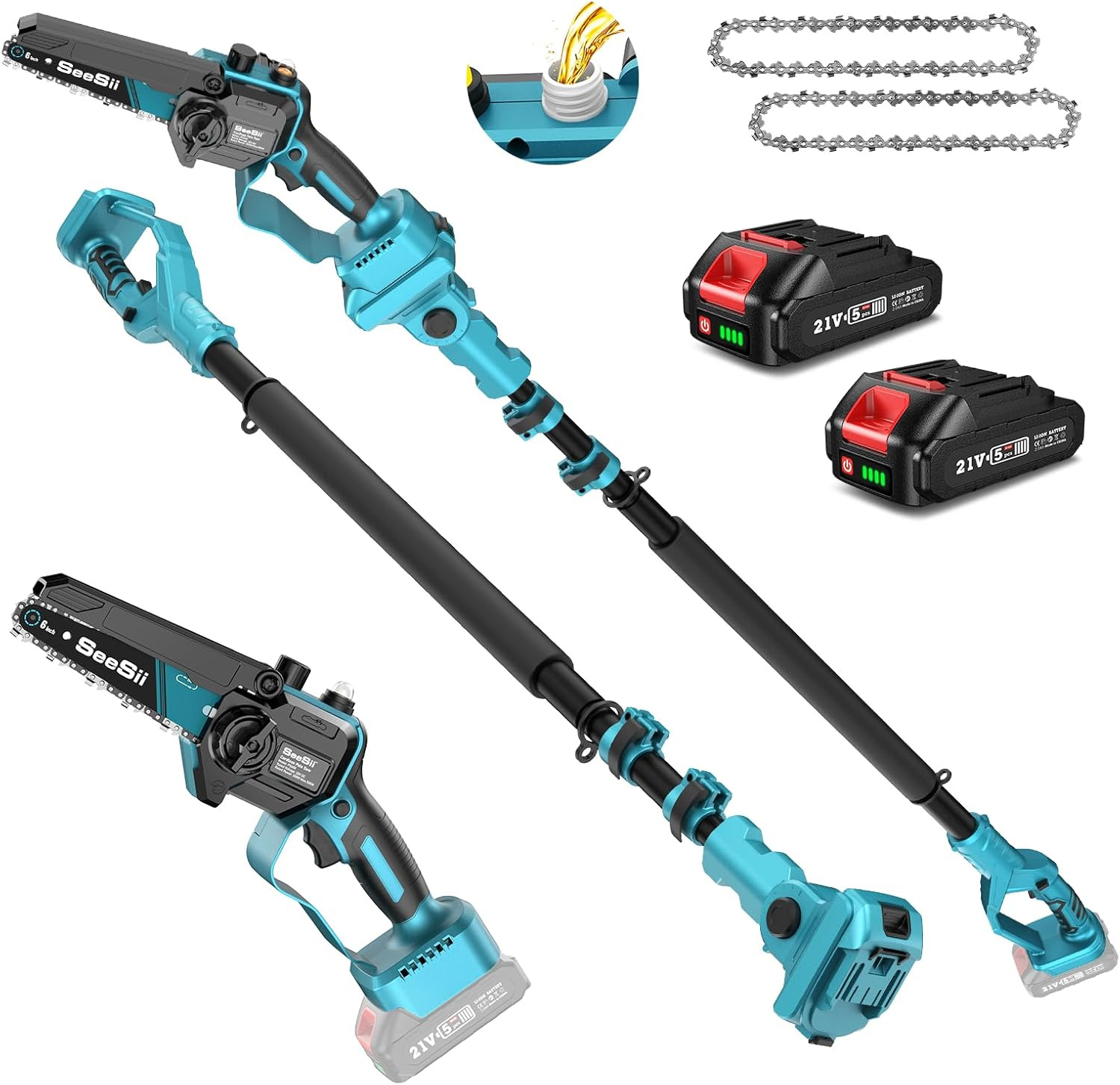 🔋2-in-1 Cordless Pole Saw and Mini Electric Saw✂️🪵 Buy 2 Get 4 Free