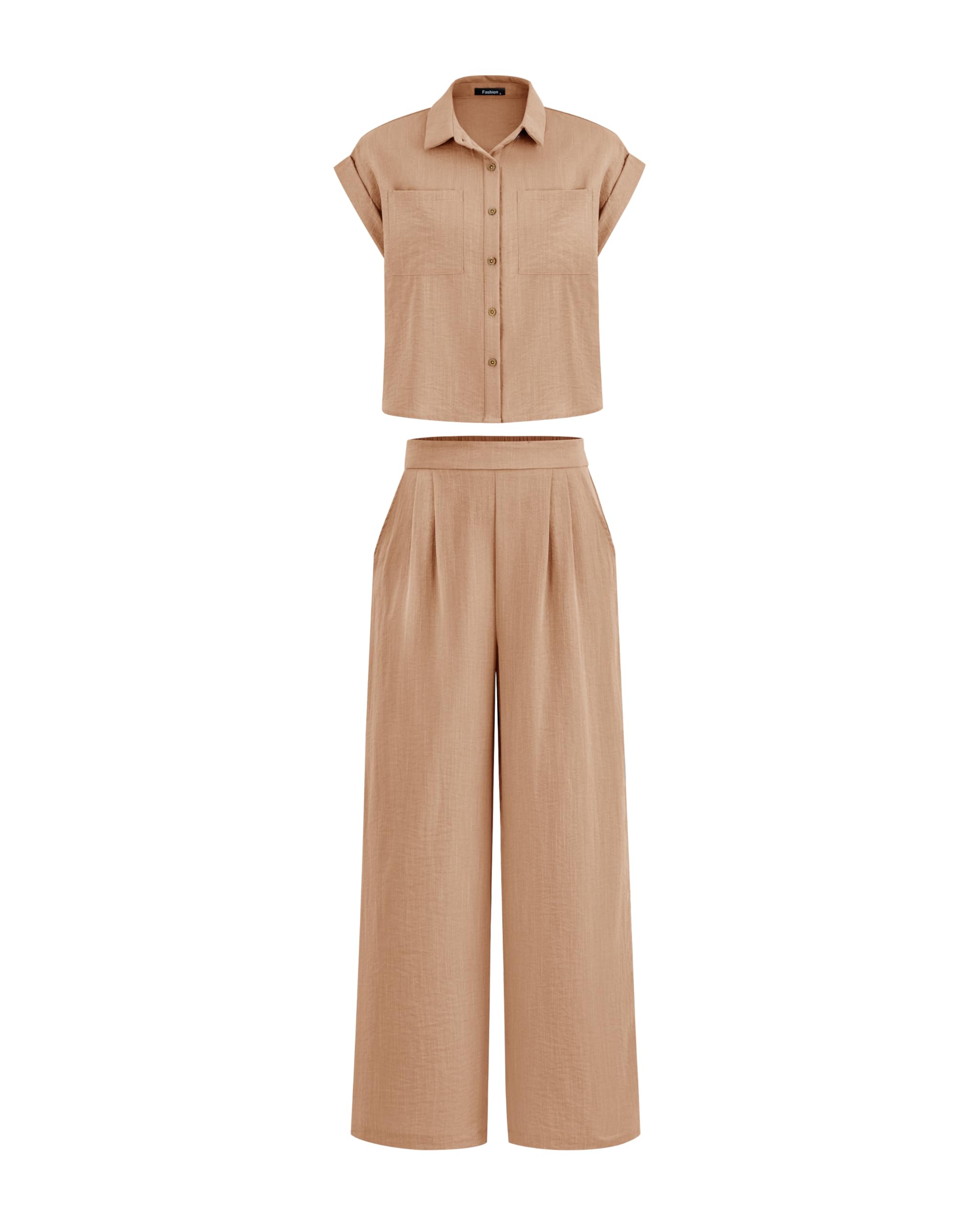 Women's Button Down Shirt Pants Two Piece Set✨Buy 2 Free Shipping