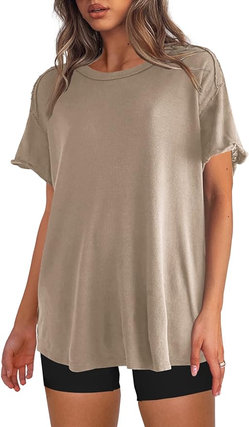 Womens Oversized T Shirts  Short Sleeve Summer Tees Loose Fit Tops(🔥50% OFF!!)