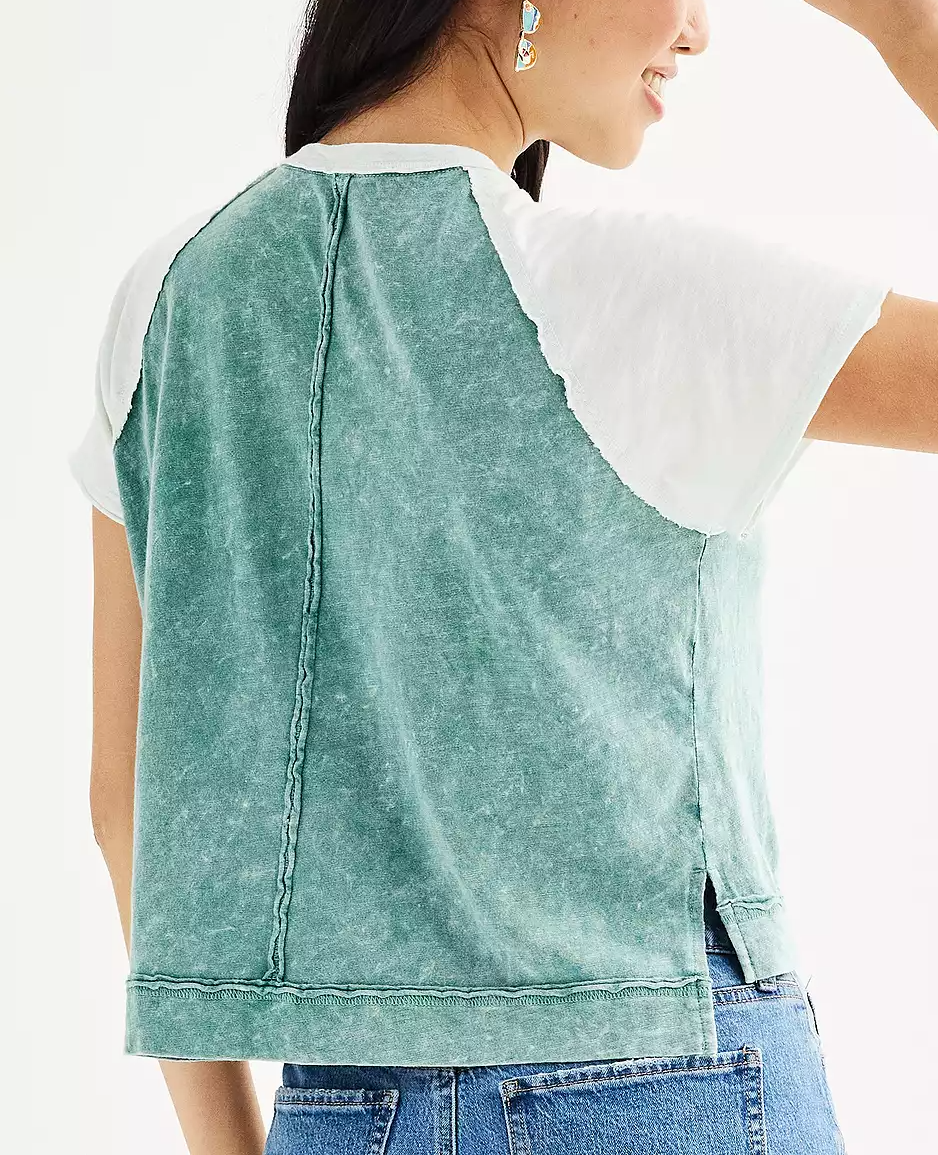 Women's Raglan Sleeve Henley T-Shirt (Buy 3 Free Shipping)