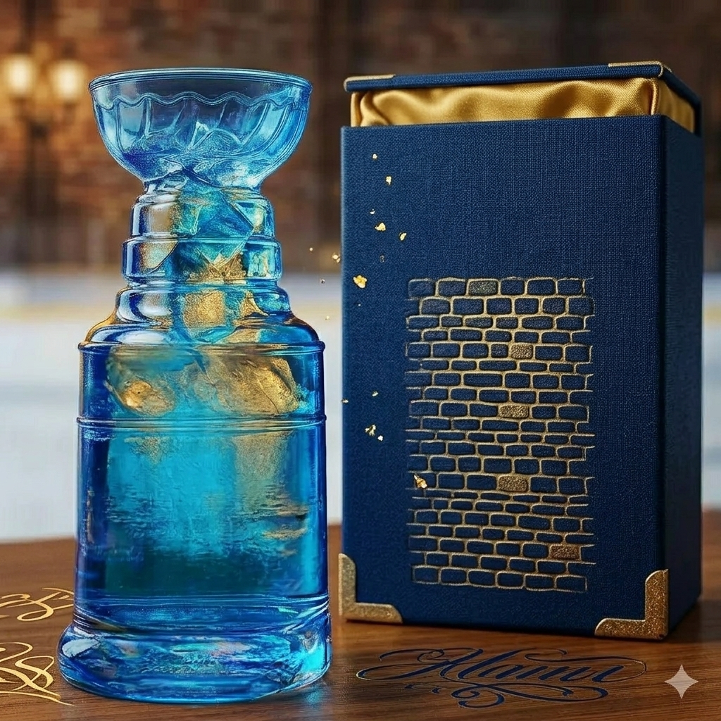 Vintage Ice Hockey Theme Whiskey Glass – Centennial Edition