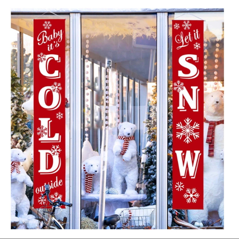 Merry Christmas Banner Christmas Porch