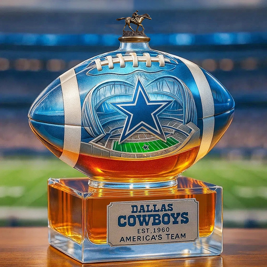 🏈 America’s Team, Poured in Glory — Dallas Cowboys Whiskey Bottle