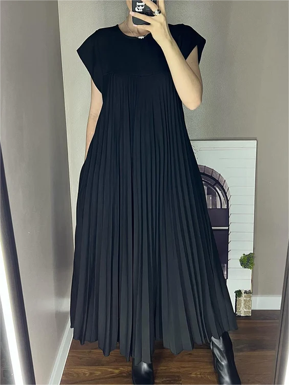 Women's Pleated Simple Elegant Dress(Buy 2 Free Shipping)