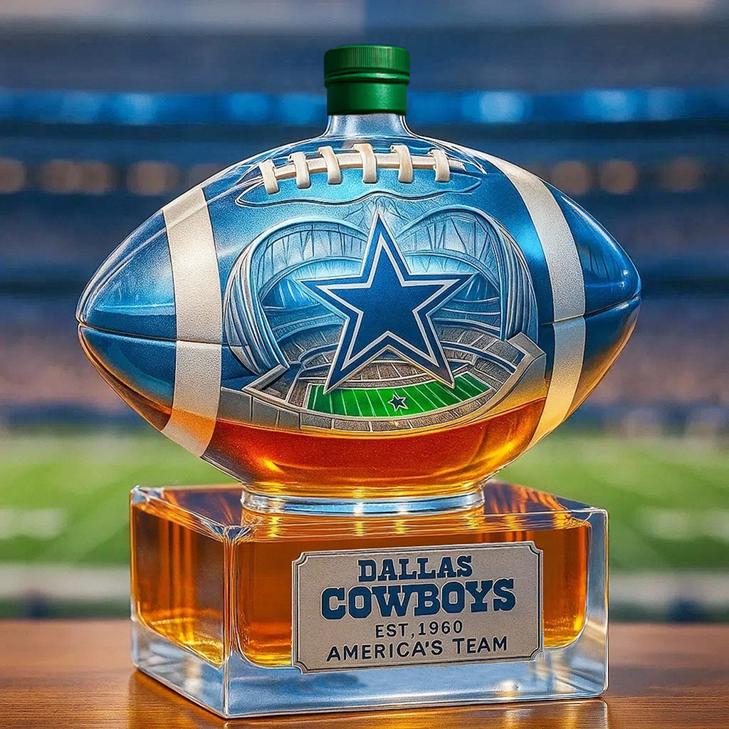 🏈 America’s Team, Poured in Glory — Dallas Cowboys Whiskey Bottle