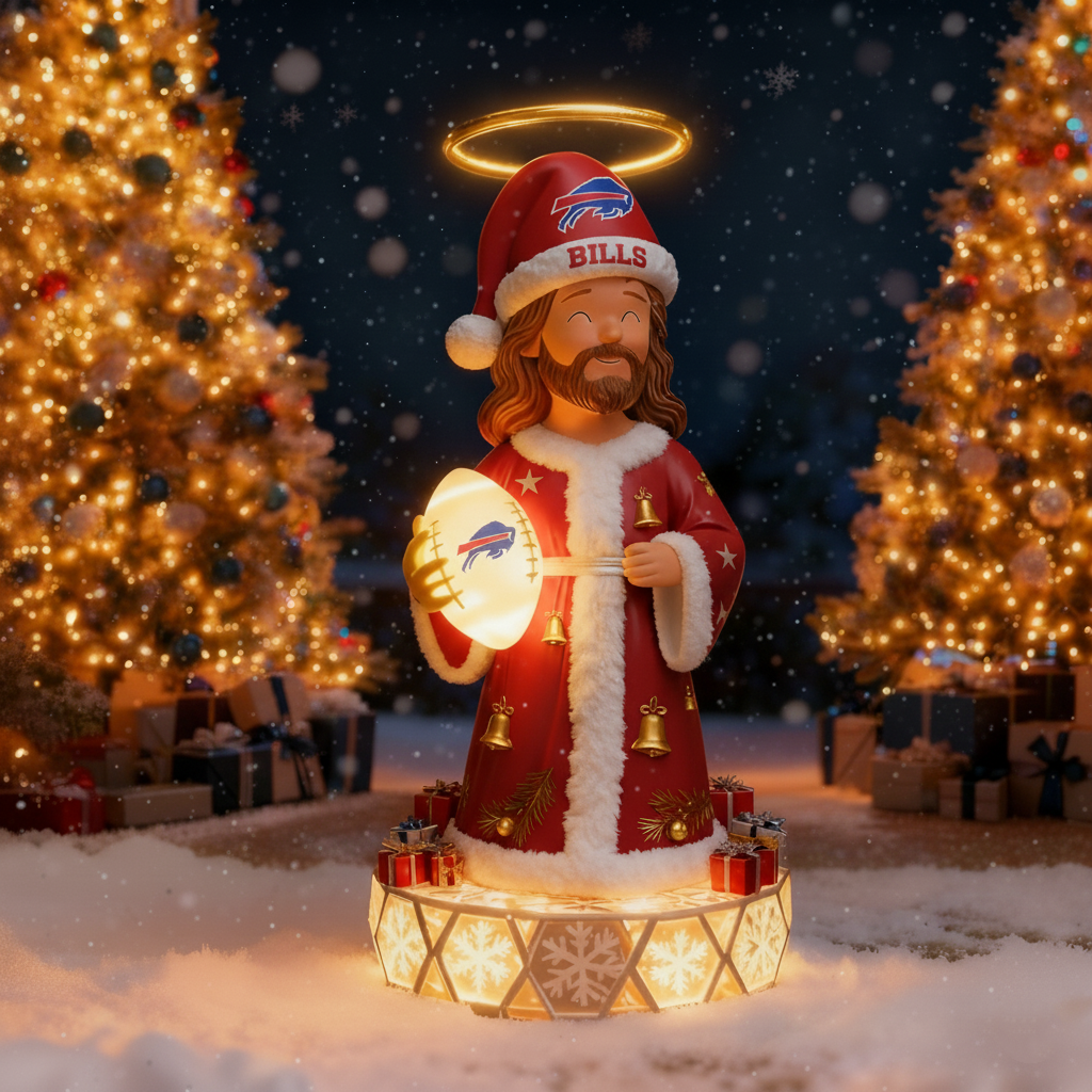 The Glimmering Grace: Jesus Christ Holiday Sports Fan Statue