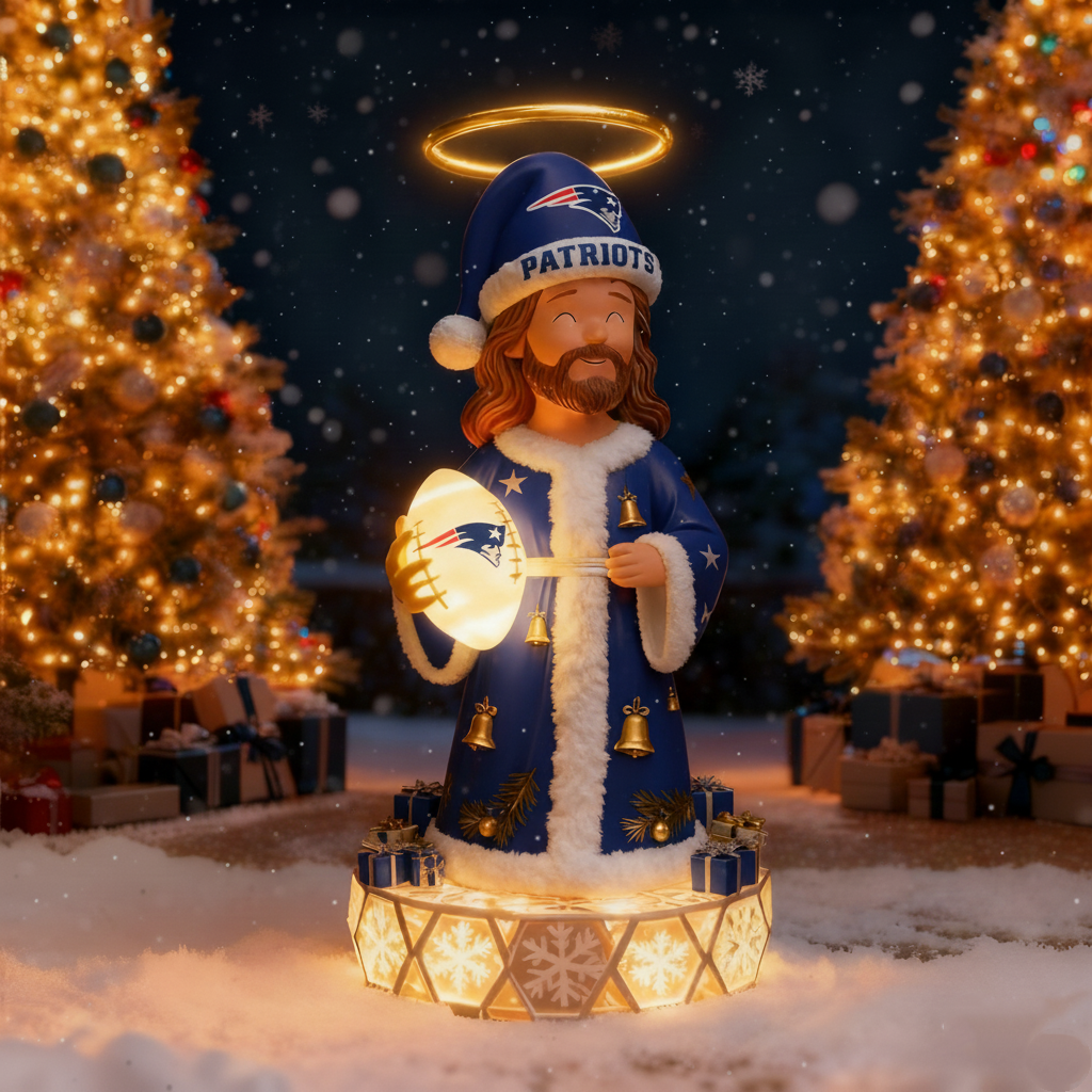 The Glimmering Grace: Jesus Christ Holiday Sports Fan Statue
