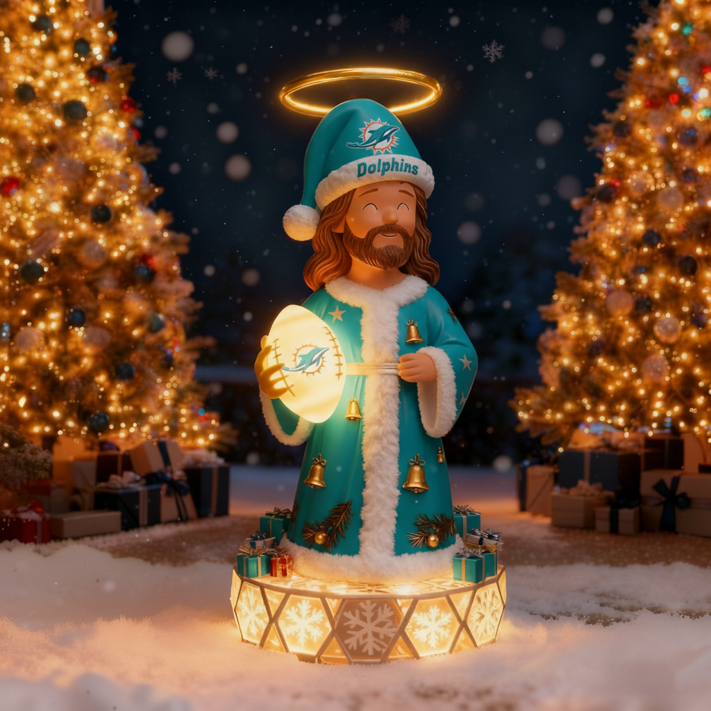 The Glimmering Grace: Jesus Christ Holiday Sports Fan Statue