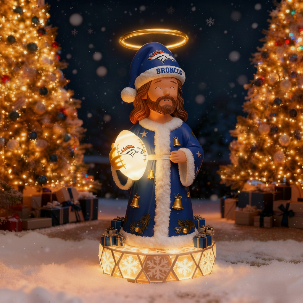 The Glimmering Grace: Jesus Christ Holiday Sports Fan Statue