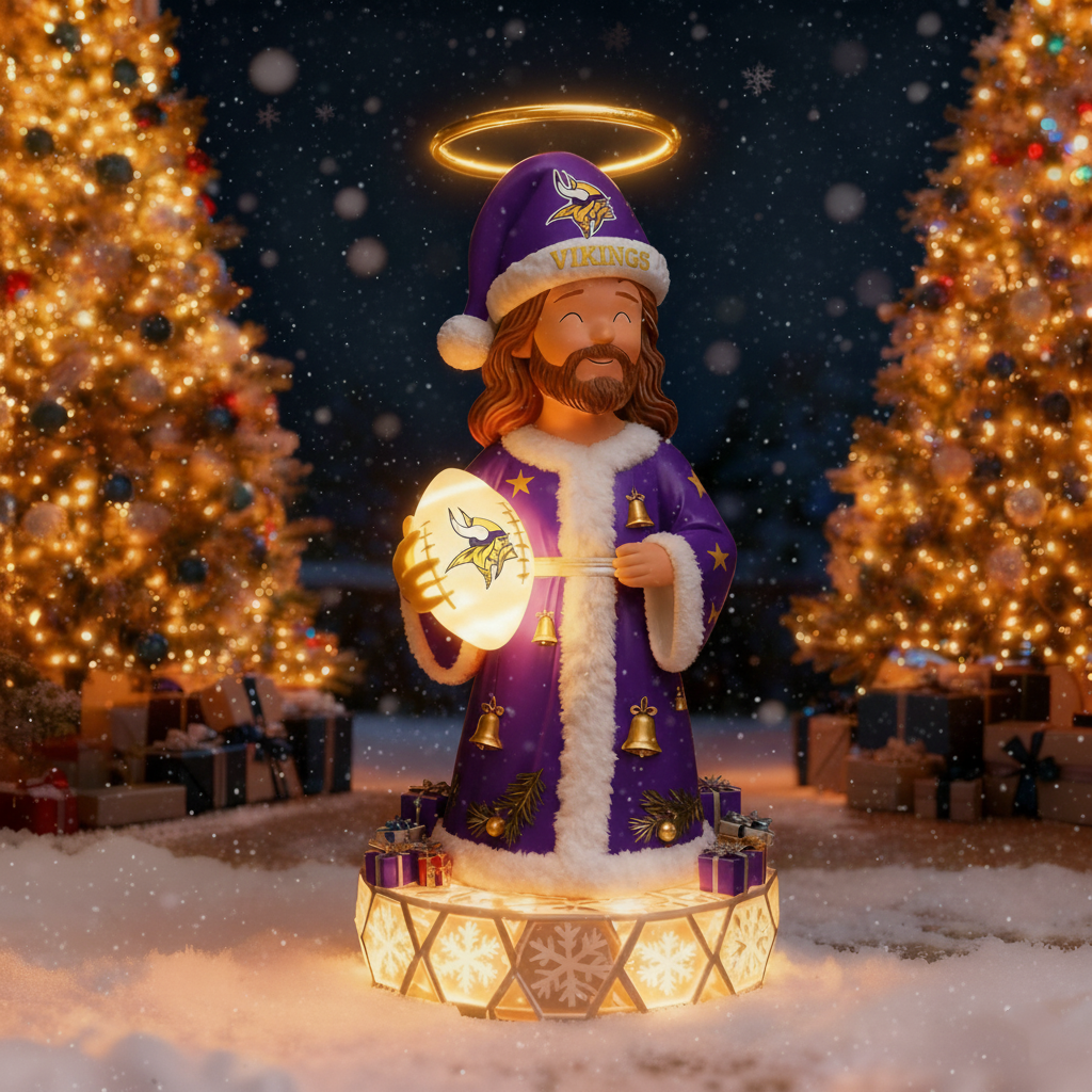 The Glimmering Grace: Jesus Christ Holiday Sports Fan Statue