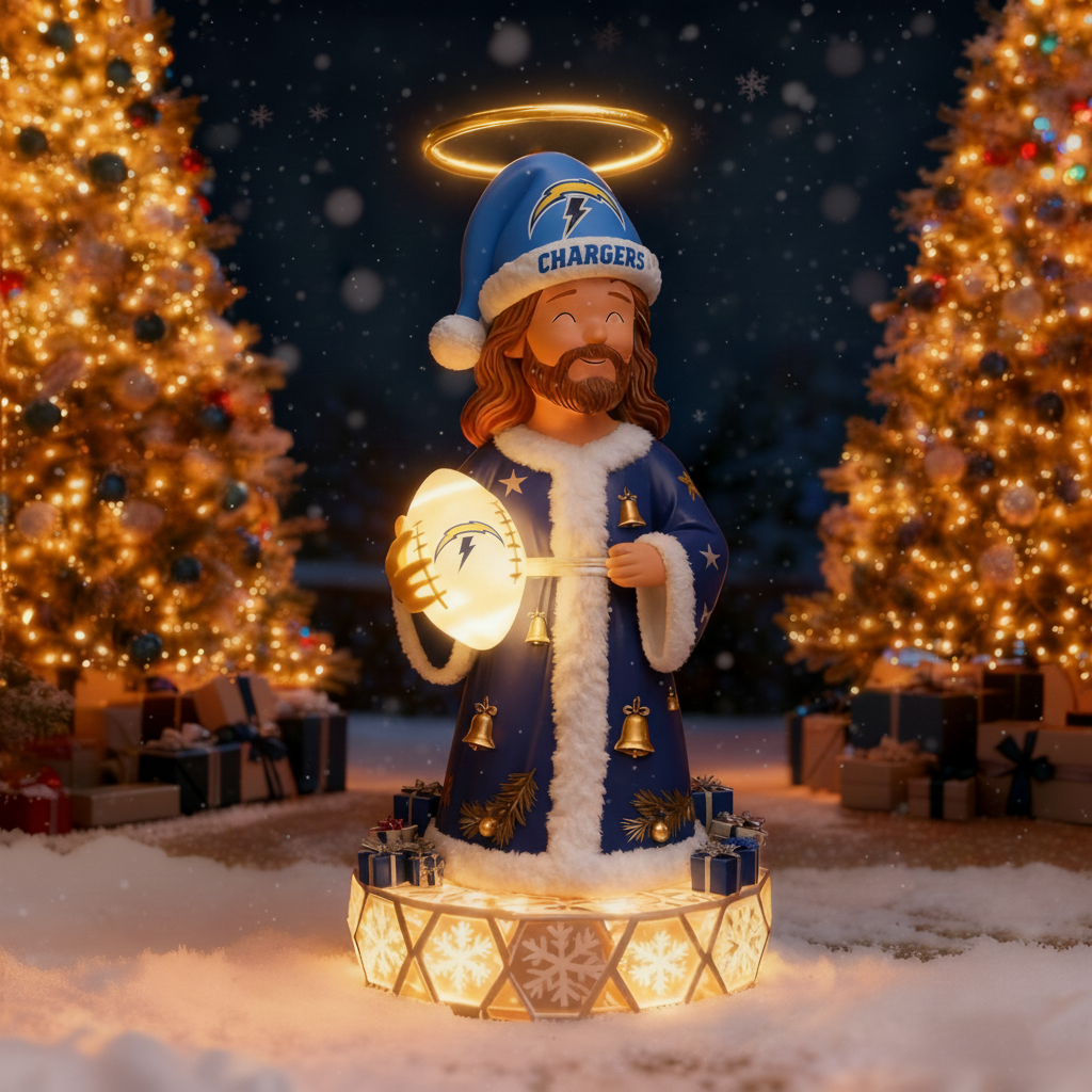 The Glimmering Grace: Jesus Christ Holiday Sports Fan Statue
