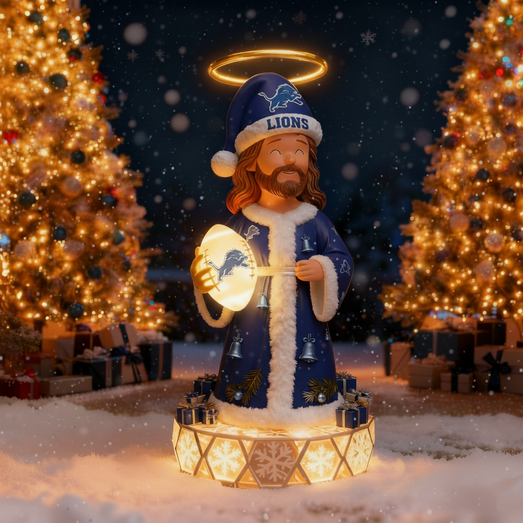The Glimmering Grace: Jesus Christ Holiday Sports Fan Statue