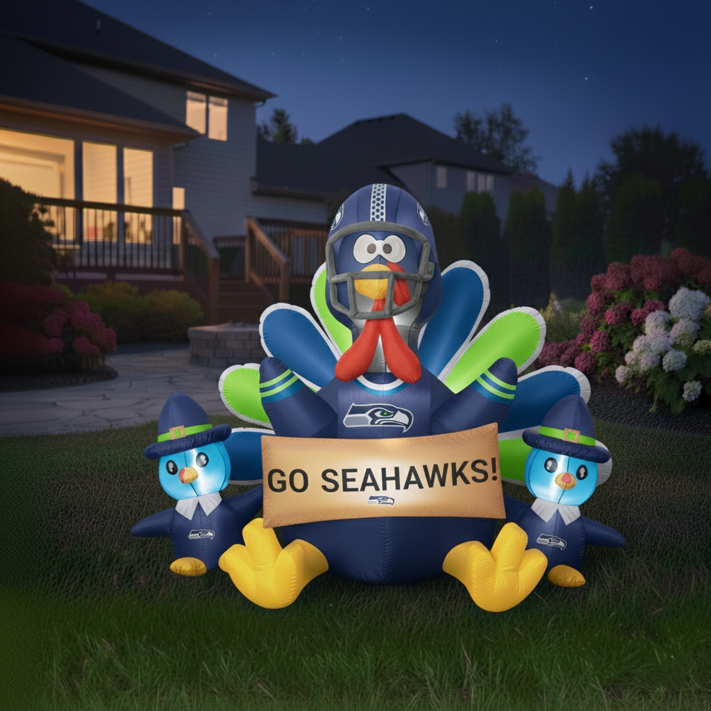 🦃 NFL Team Inflatable Thanksgiving Turkey Decoration