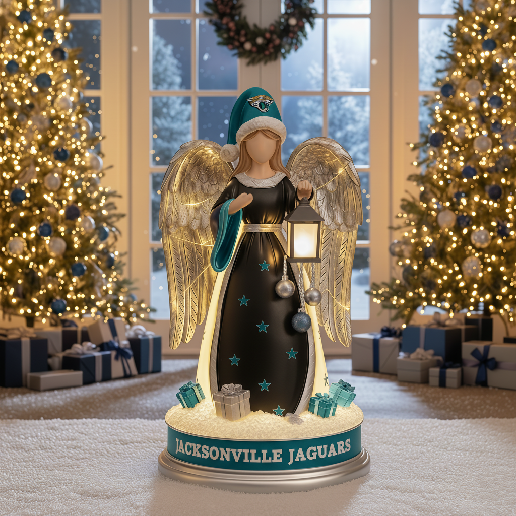 Holiday Guardian Angel Statue - Festive Home Decor