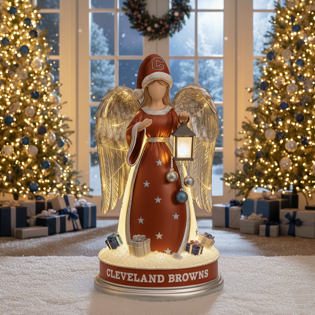 Holiday Guardian Angel Statue - Festive Home Decor
