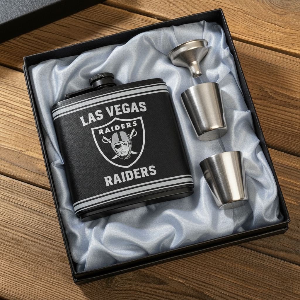 🔥Buy 2 Get 2 Free 🔥🏈NFL Team  Leather Flask