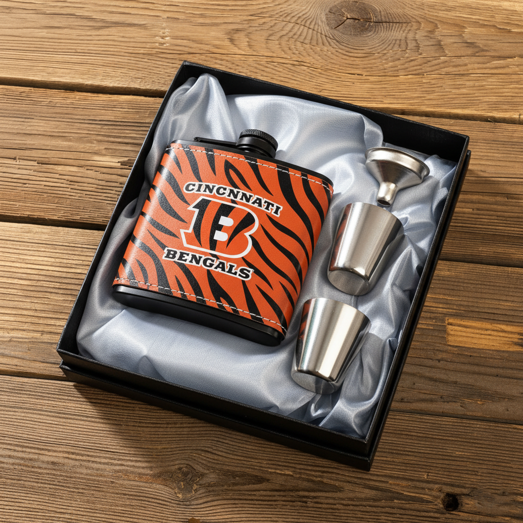 🔥Buy 2 Get 2 Free 🔥🏈NFL Team  Leather Flask