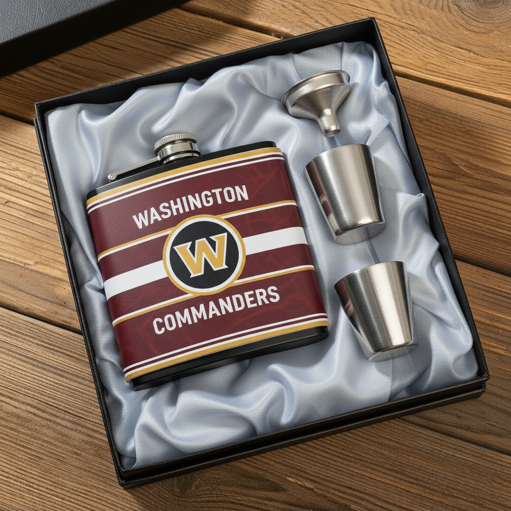 🔥Buy 2 Get 2 Free 🔥🏈NFL Team  Leather Flask