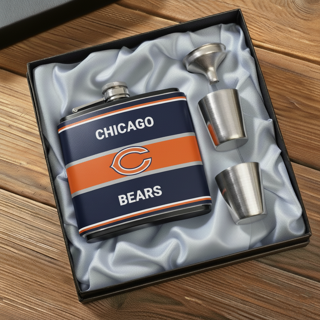 🔥Buy 2 Get 2 Free 🔥🏈NFL Team  Leather Flask