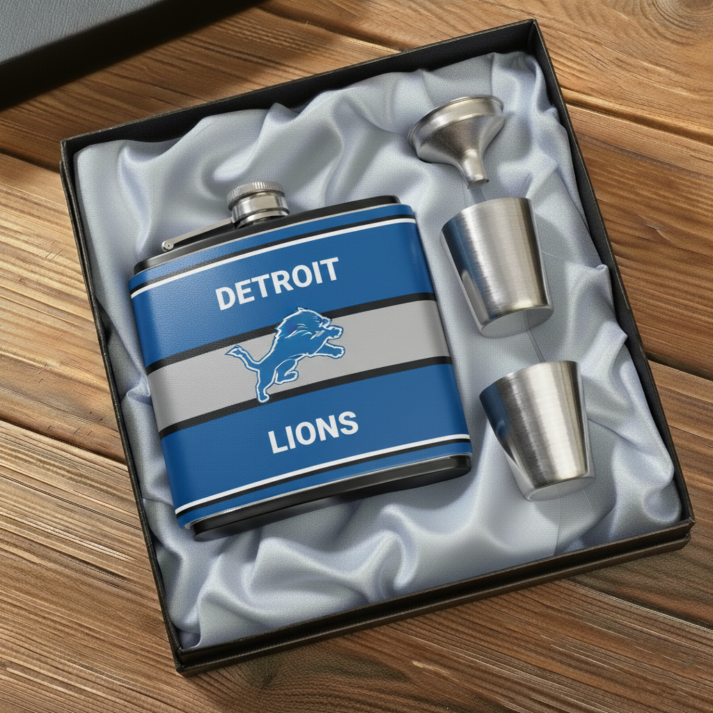 🔥Buy 2 Get 2 Free 🔥🏈NFL Team  Leather Flask