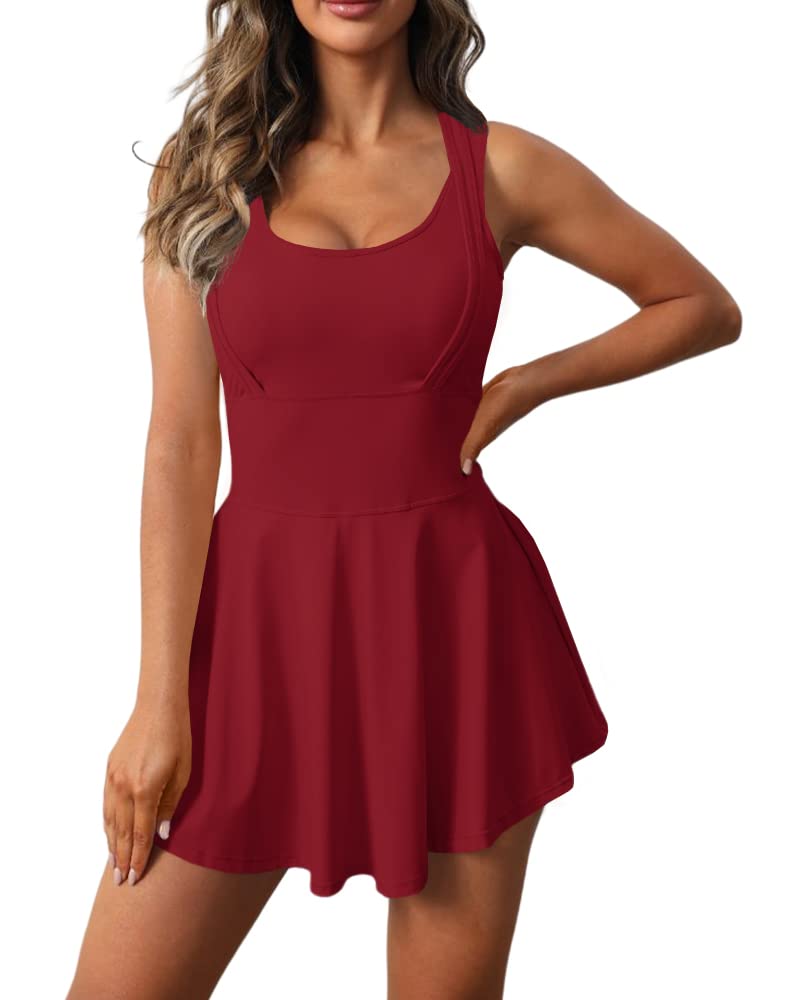 ⏰Hot Sale-Women's Sleeveless Sports Dress With Built-in Shorts(Buy 2 Free Shipping)-hivebabe.com