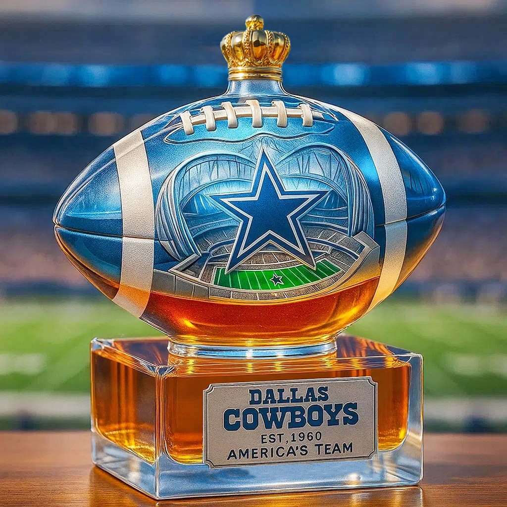 🏈 America’s Team, Poured in Glory — Dallas Cowboys Whiskey Bottle