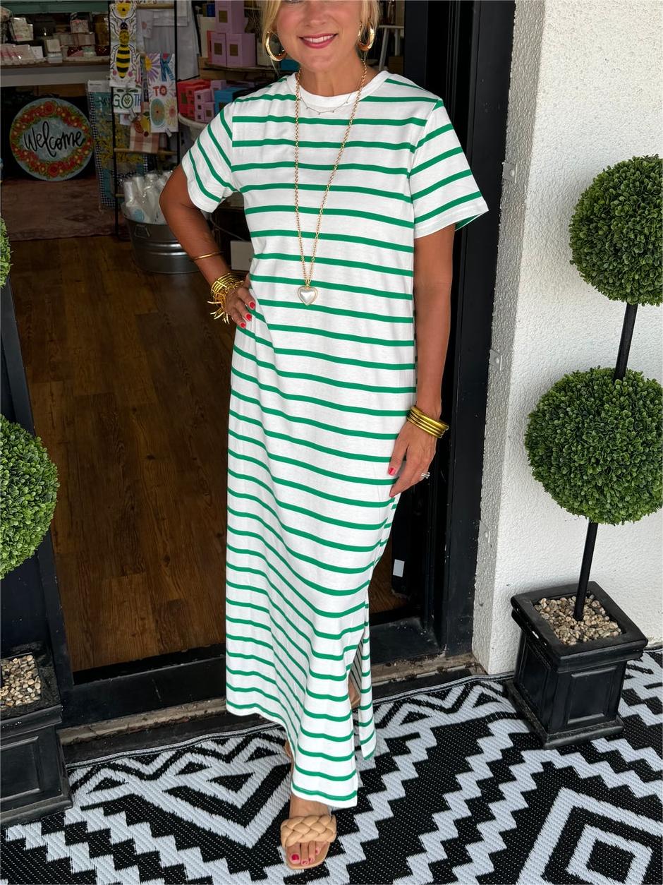 Women's Striped T-Shirt Dress