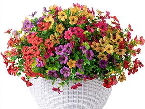 Artificial Flower (12/24pcs/set), UV Resistant Colorful Fake Flower, Decorative Bouquet for Home Garden Party Wedding Decor