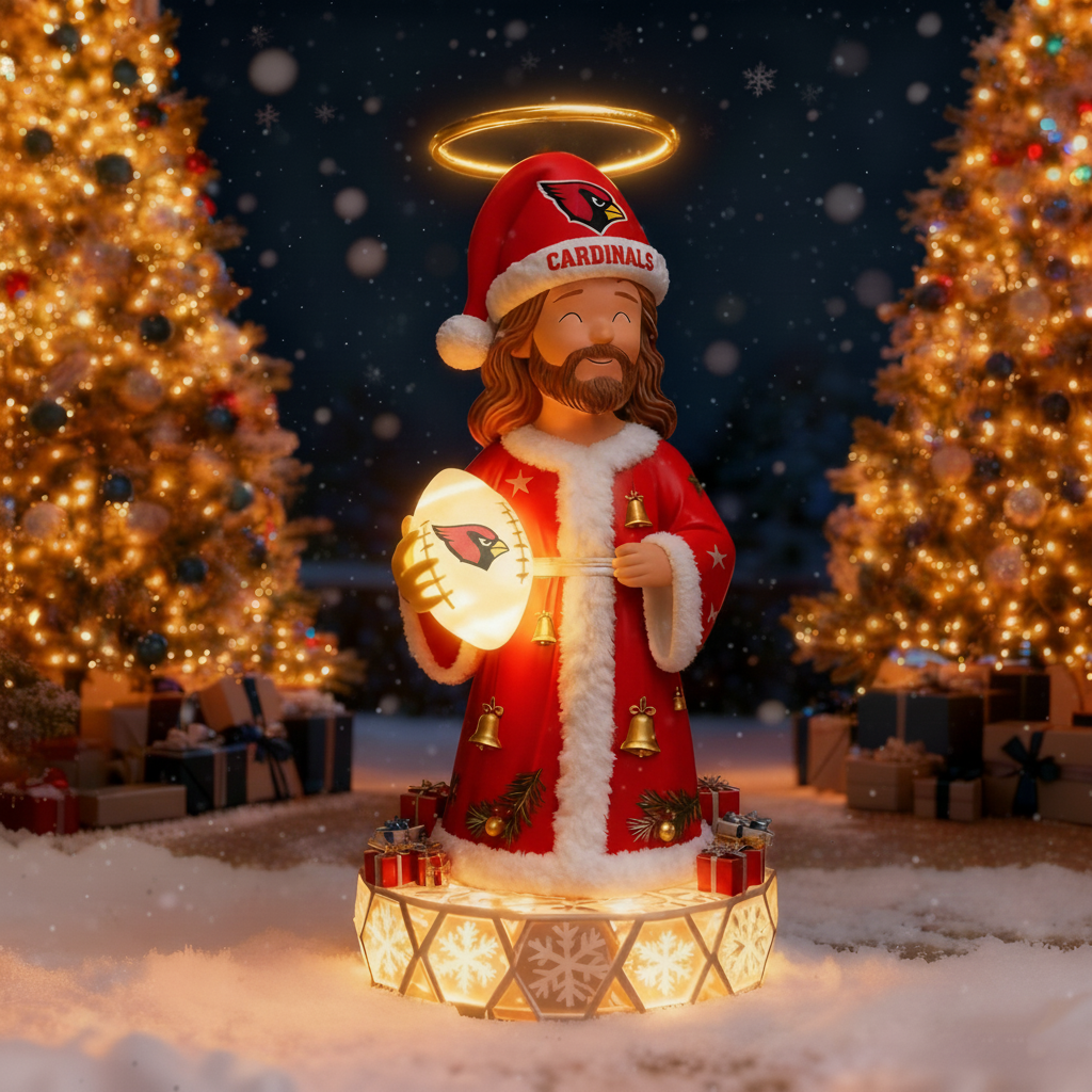 The Glimmering Grace: Jesus Christ Holiday Sports Fan Statue