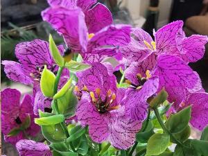 Artificial Flower (12/24pcs/set), UV Resistant Colorful Fake Flower, Decorative Bouquet for Home Garden Party Wedding Decor