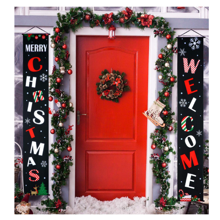 Merry Christmas Banner Christmas Porch