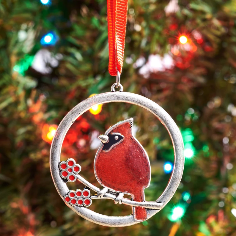 💖Cardinal Bird Christmas Tree Ornament