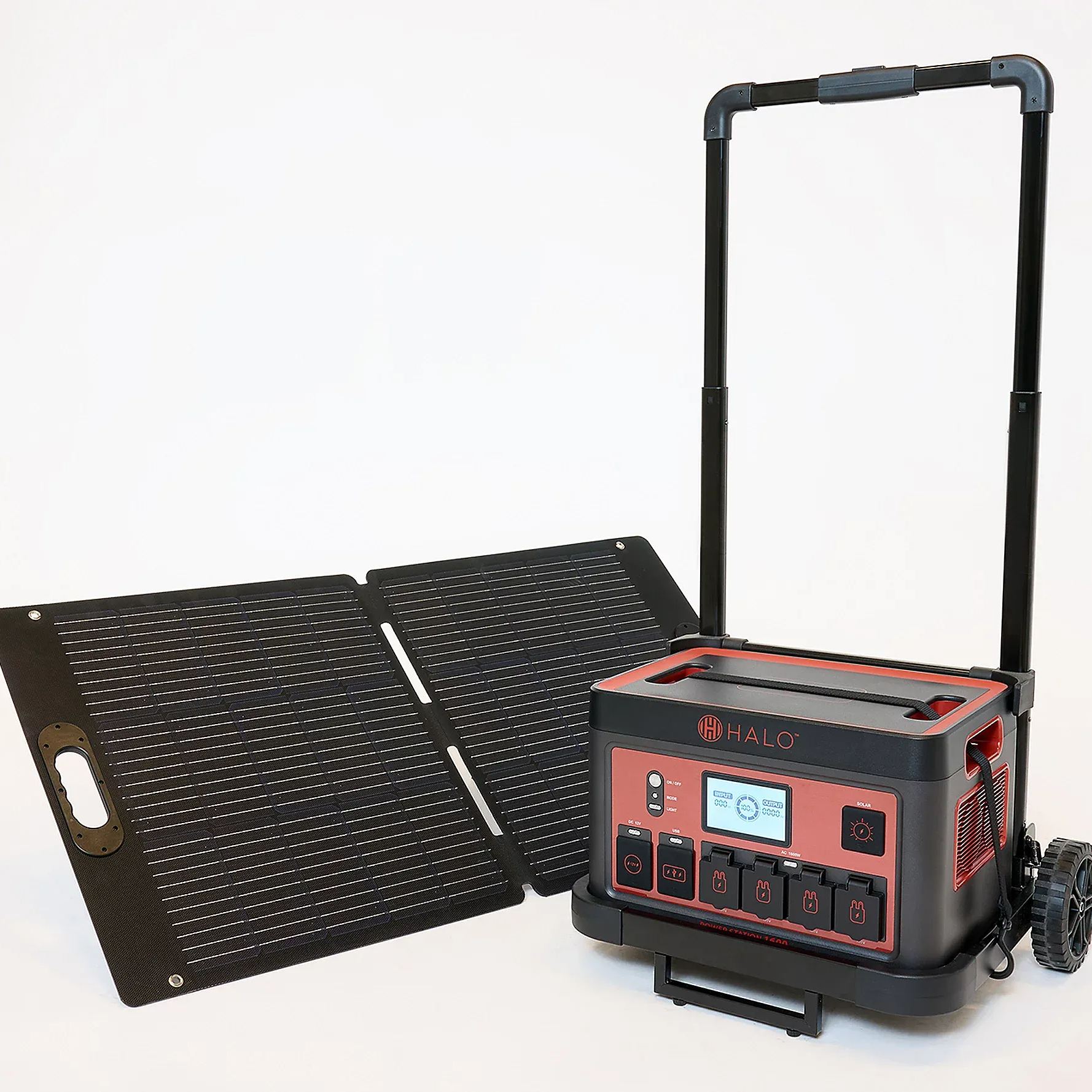 🎉𝗧𝗼𝗱𝗮𝘆'𝘀 𝗦𝗽𝗲𝗰𝗶𝗮𝗹𝘀💝Buy 1 Get 1 Free ✨HALO 1600Wh Power Station with 11 Outlets & 100W Solar Panel & Trolley