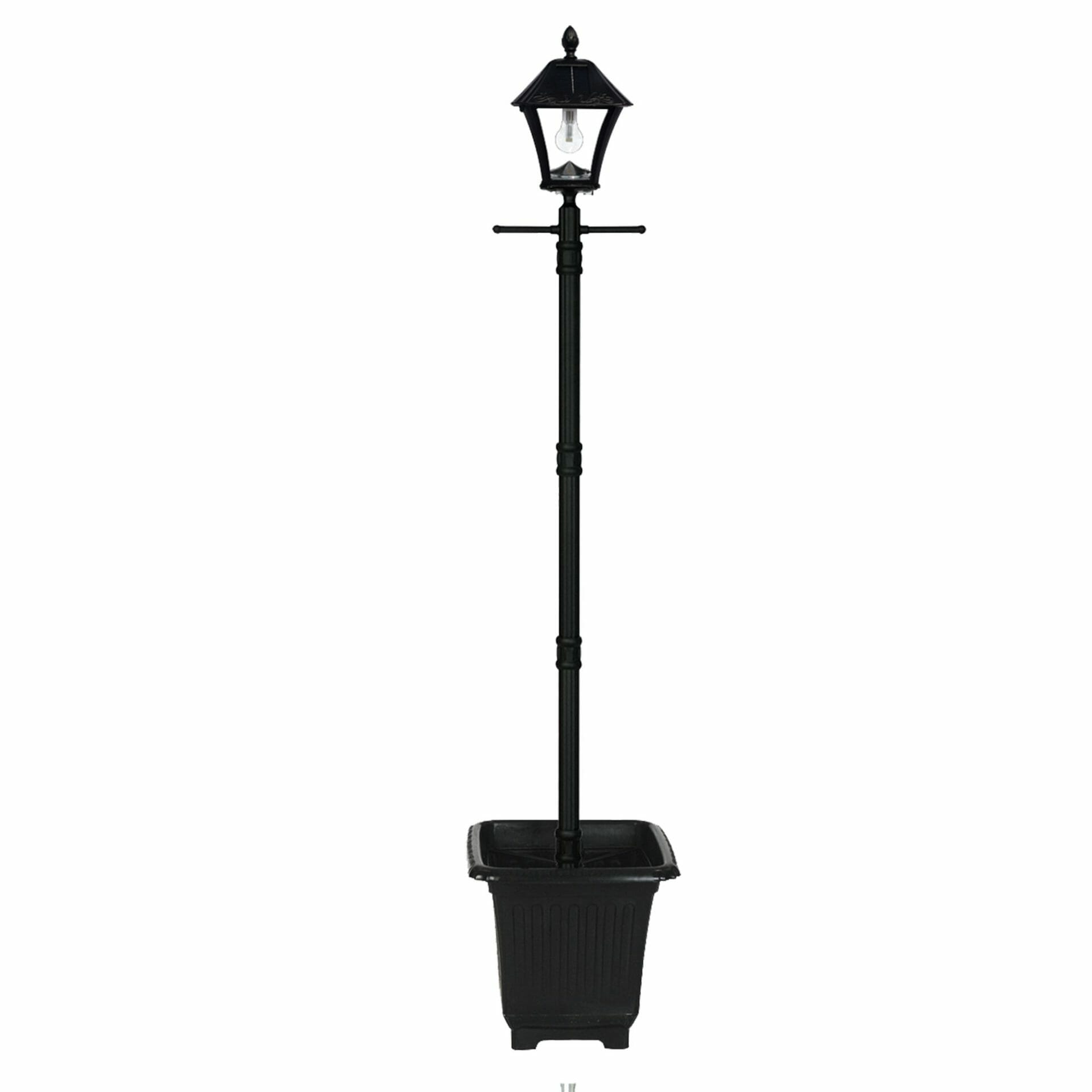 Soon to be sold out!!💝Last Day For Clearance,Buy 2 get 2 free ✨  75.5"Tall Solar Lamp Post with Planter & Stake